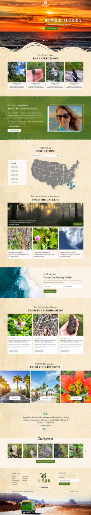 Be Wild Florida Business Website Branding | WordPress-Design von Titan Eagle