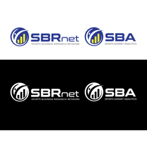 SBRnet, Sports Business Research Network.  There is a secondary product called Sports Market Analytics | Logo Design by Finley Johnson