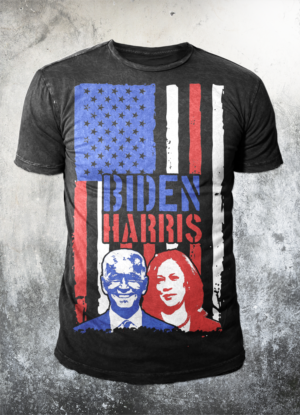 Biden/Harris Victory T-Shirt | T-Shirt-Design von badpixelarts