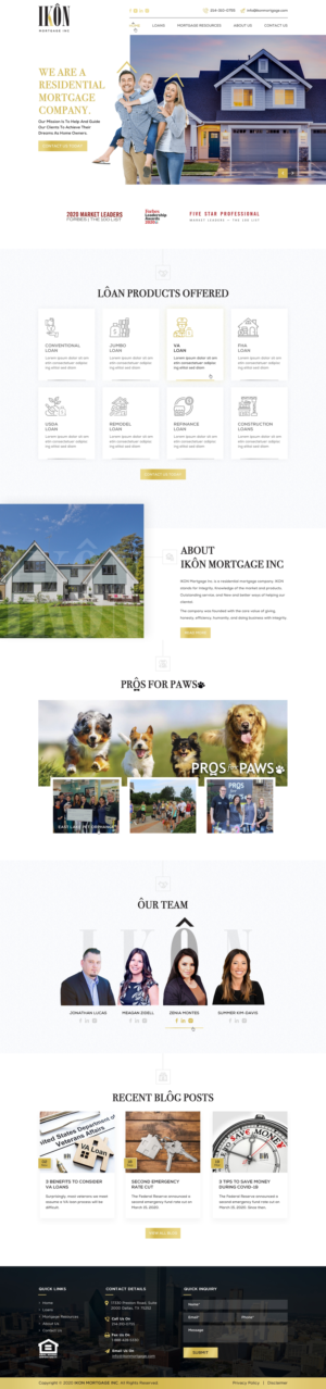 Mortgage Company Website / based from Avada design | Web Design by Sbss