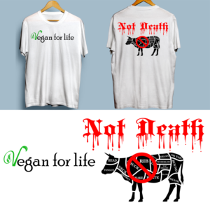 Vegan for life | T-shirt Design by SAI DESIGNS