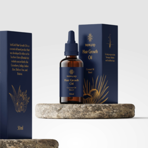 Luxury Ayurvedic Hair Oil logo and package design | Packaging Design by Aistikart