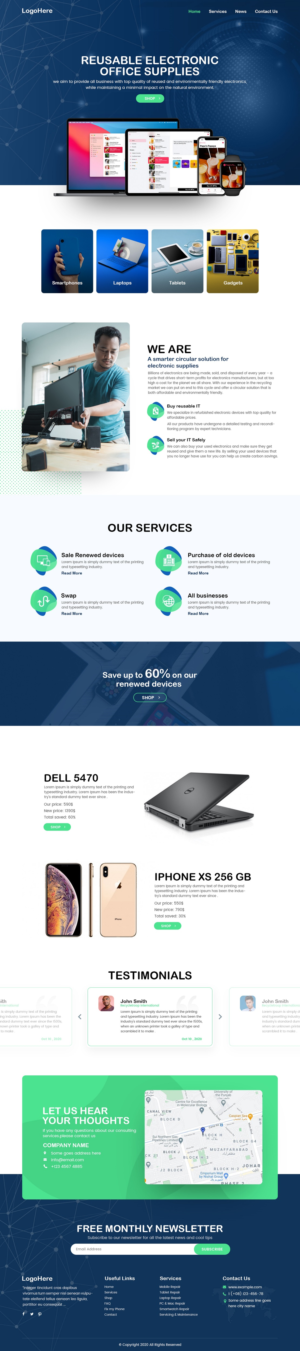 Renewed electronic office supplies  | Landing Page-Design von nzdesigners