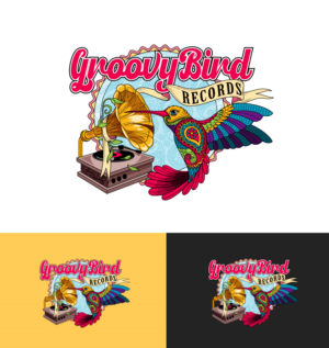 Groovy Bird Records | Logo Design by ally designs