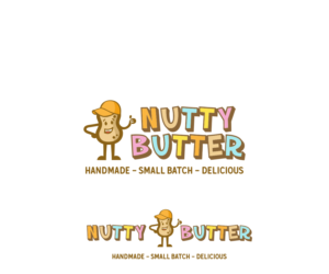 Nutty Butter   (underneath logo, the words)  Handmade - Small batch - delicious | Logo Design by luiz otavio I DESIGN