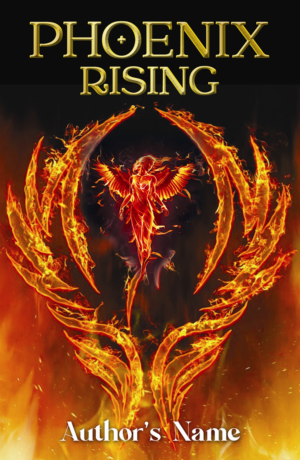 Phoenix Rising Book Cover Design featuring a Phoenix and Flames | Grafik-Design von OMSPlus Creative Solutions