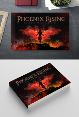 Phoenix Rising Book Cover Design featuring a Phoenix and Flames | Graphic Design by SAI DESIGNS