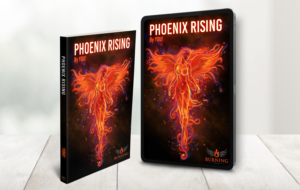 Phoenix Rising Book Cover Design featuring a Phoenix and Flames | Grafik-Design von hektorsty