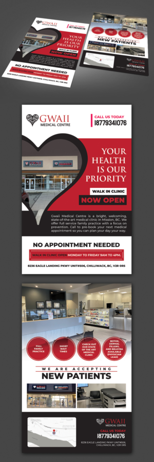 Medical clinic Flyer for Gwaii Medical clinic in Chilliwack, BC | Flyer Design by BLUE WINGS