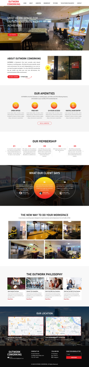 OUTWORK COWORKING | Web-Design von Titan Eagle