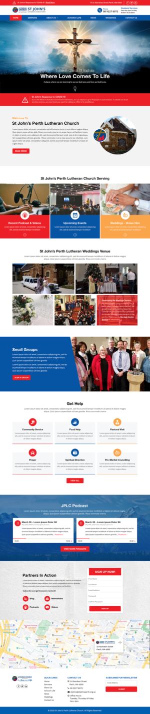 A modern and fresh looking church website | Web Design by Titan Eagle