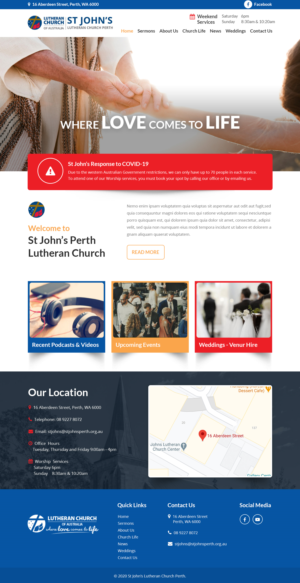 A modern and fresh looking church website | Web Design by Starlyn DS