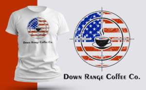 T-shirt Design by Ismail Hossain for Down Range Coffee Company | Design #25919746