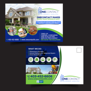 Property maintenance company needs an eye catching postcard design | Postcard Design by Designers Hub