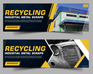 3 x Webpage Homepage Banner for New Scrap Metal Company website | Banner Ad Design by SAI DESIGNS