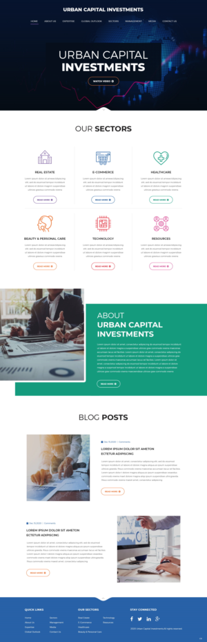 Web Design by pb for Urban Capital Management | Design #25938347