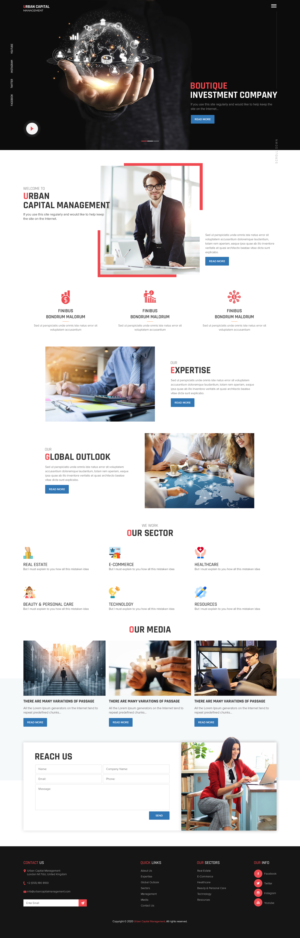 Web Design by sai.designer87 for Urban Capital Management | Design #25954498