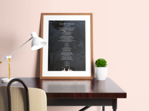 Framed Poster for my Home- song lyrics | Print-Design von banedsgn