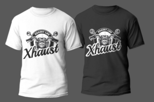 Xhaust Life Motorcycle Apparel  | T-shirt Design by Riyad