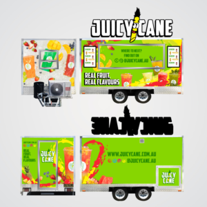 FOOD TRAILER Design Wrap for a Juice Shop (fun/joyful elements) | Car Wrap-Design von Radsky17