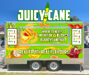 FOOD TRAILER Design Wrap for a Juice Shop (fun/joyful elements) | Car Wrap-Design von Maestroto