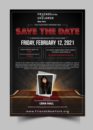 Save the Date for a Virtual Gala Event: Broadway at Home | Email Marketing Design by SAI DESIGNS