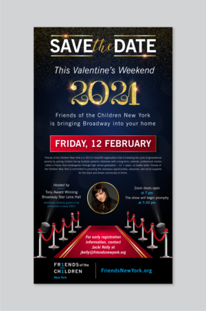 Save the Date for a Virtual Gala Event: Broadway at Home | Email Marketing Design by vcreativecloud