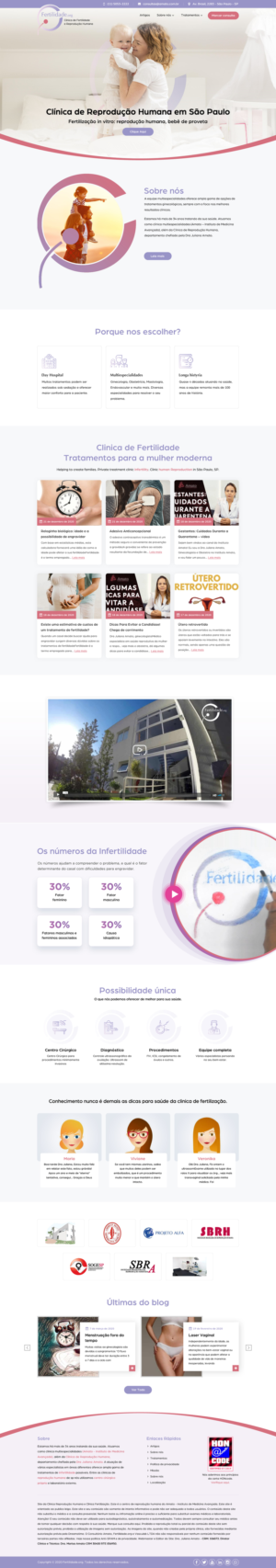 Fertility clinic webdesign (wordpress+neve) | Web Design by Sbss