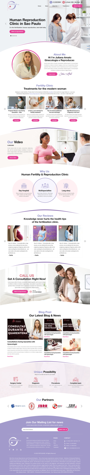 Fertility clinic webdesign (wordpress+neve) | Web Design by Titan Eagle