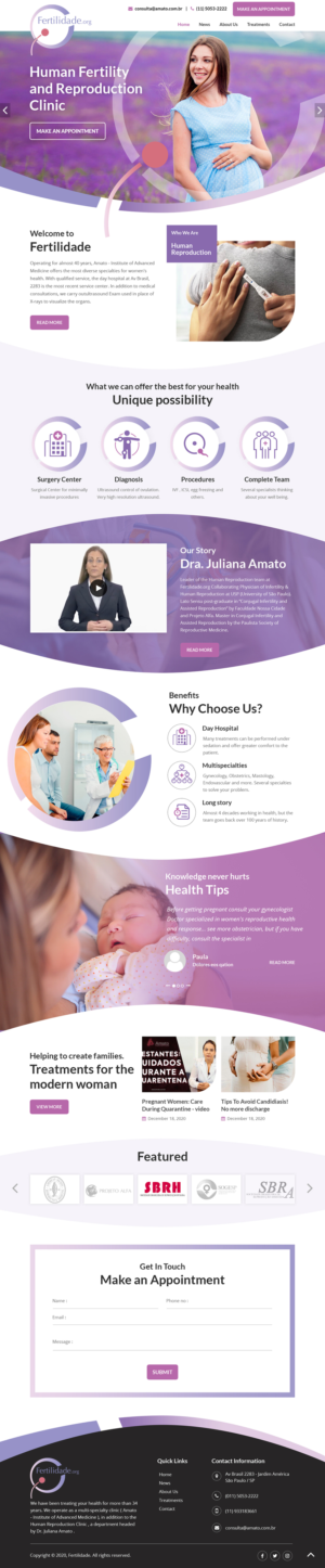 Fertility clinic webdesign (wordpress+neve) | Web Design by Starlyn DS