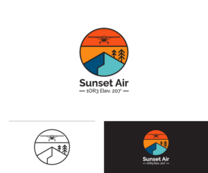 Sunset Air,  1OR3   Elev. 207' | Logo Design by WahyuHMD