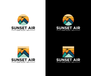 Sunset Air,  1OR3   Elev. 207' | Logo Design by Ochieng