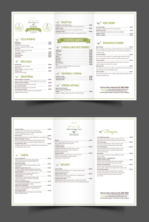 Menu Design by SAI DESIGNS for Country Atmosphere Cafe | Design: #26037058