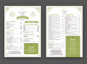 Menu Design by SAI DESIGNS for Country Atmosphere Cafe | Design: #26037059