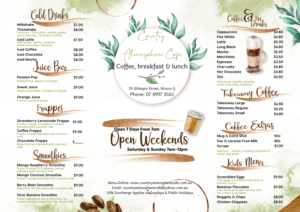 Menu Design by Sharp-The-Blurs for Country Atmosphere Cafe | Design: #25987120