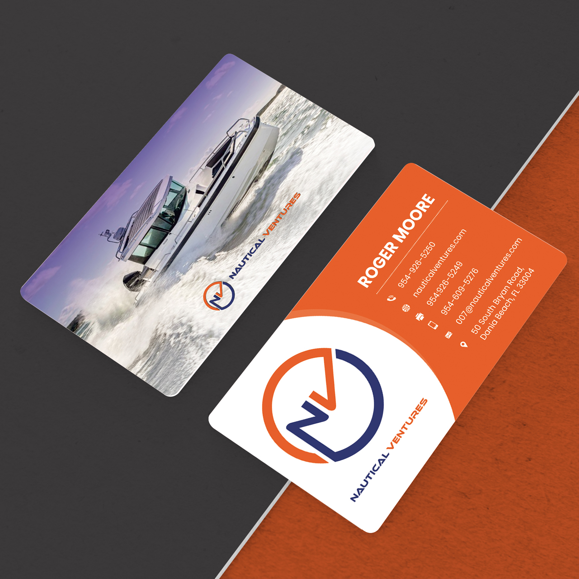 Business Card Design by ecorokerz for Nautical Ventures | Design #26005191