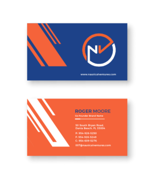 Business Card Design by Sarah Mathews for Nautical Ventures | Design #25998652