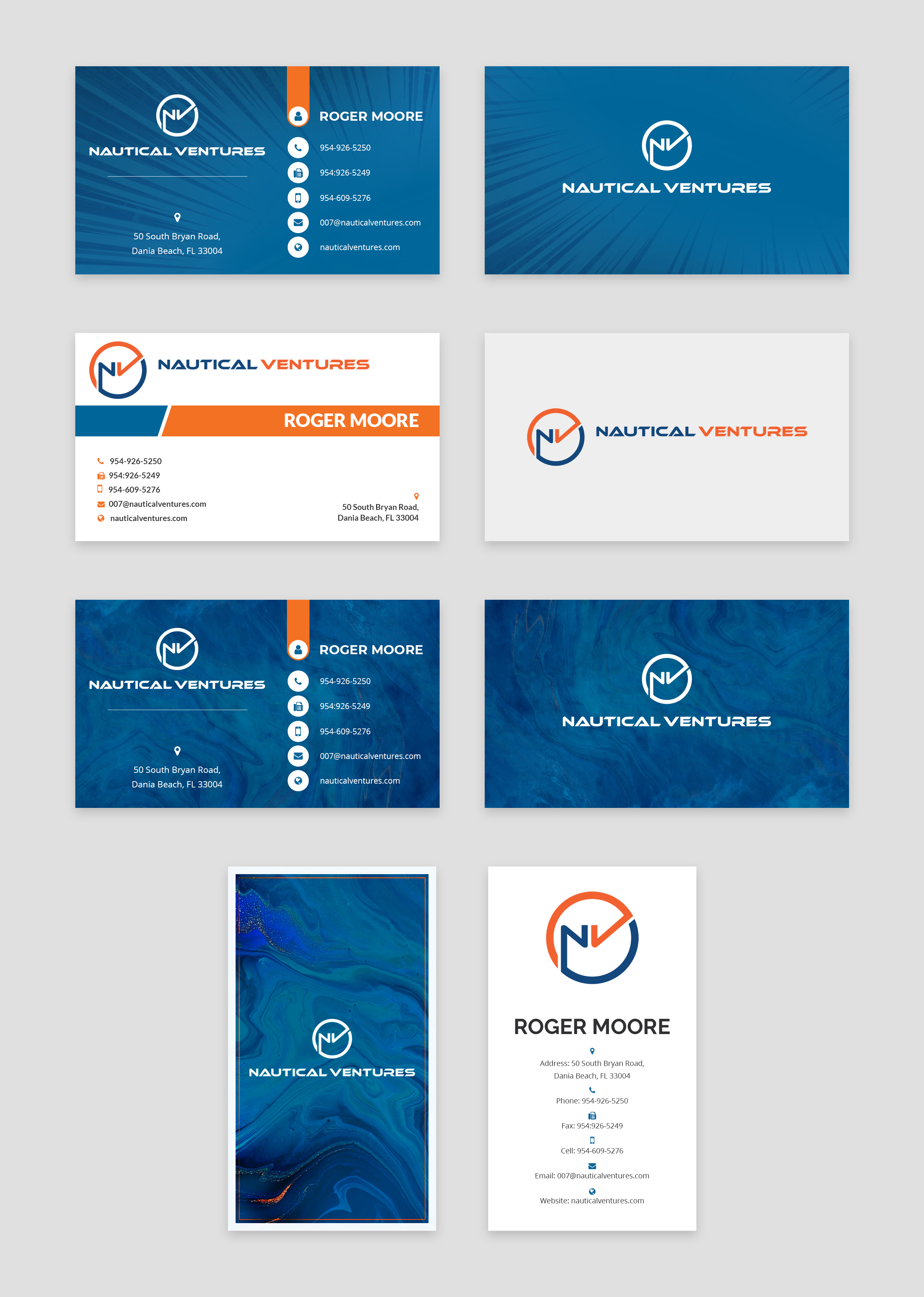 Business Card Design by Starlyn DS for Nautical Ventures | Design #26047999