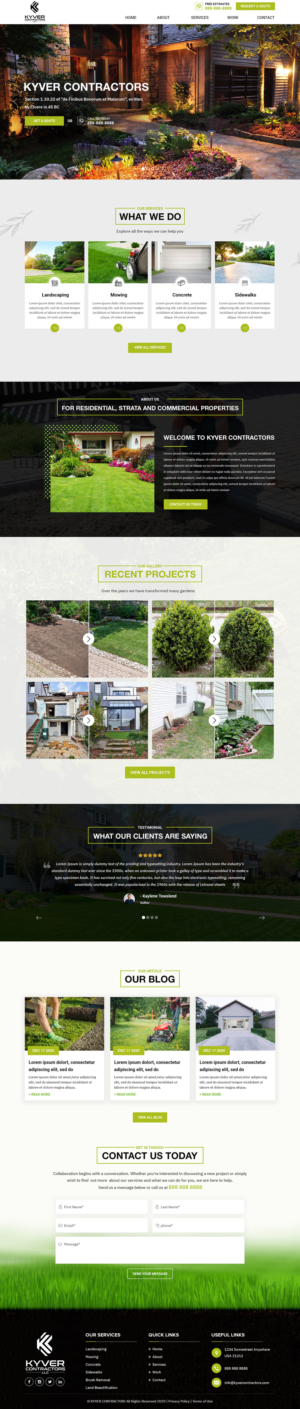 Website Design for Landscaping/Concrete Company | Web-Design von Titan Eagle