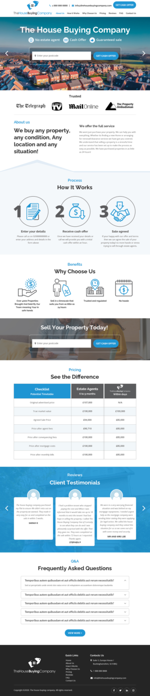 The house buying company website creation  | Web-Design von Starlyn DS