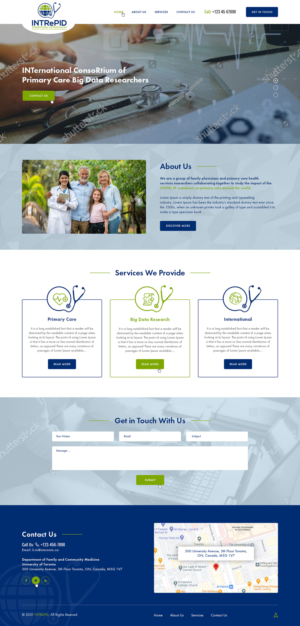 Informational Website for INTRePID-INTernational ConsoRtium of Primary Care BIg Data Researchers | Web-Design von Ved Web Services