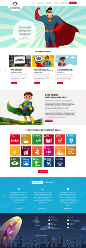 Web Design by pb for Unreasonable Kids College | Design: #26001009