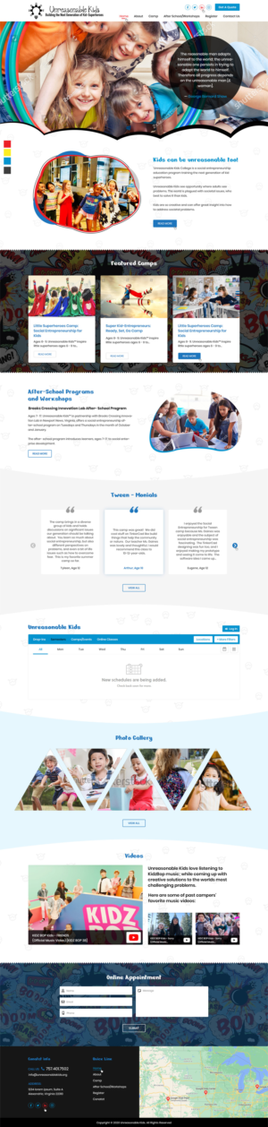 Web Design by Ved Web Services for Unreasonable Kids College | Design: #26026517