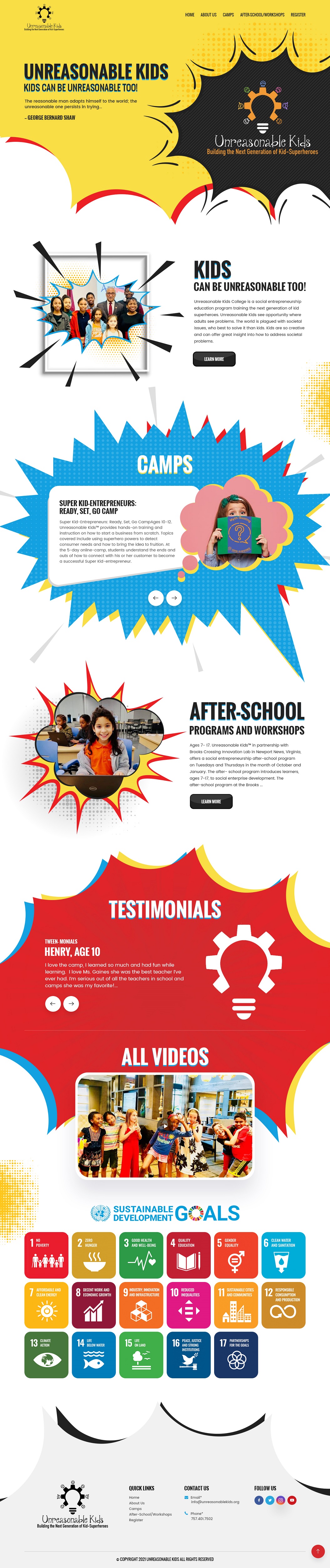 Web Design by nzdesigners for Unreasonable Kids College | Design #26016953