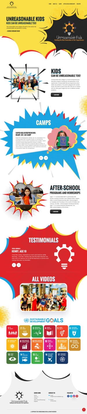 Web Design by nzdesigners for Unreasonable Kids College | Design: #26016953