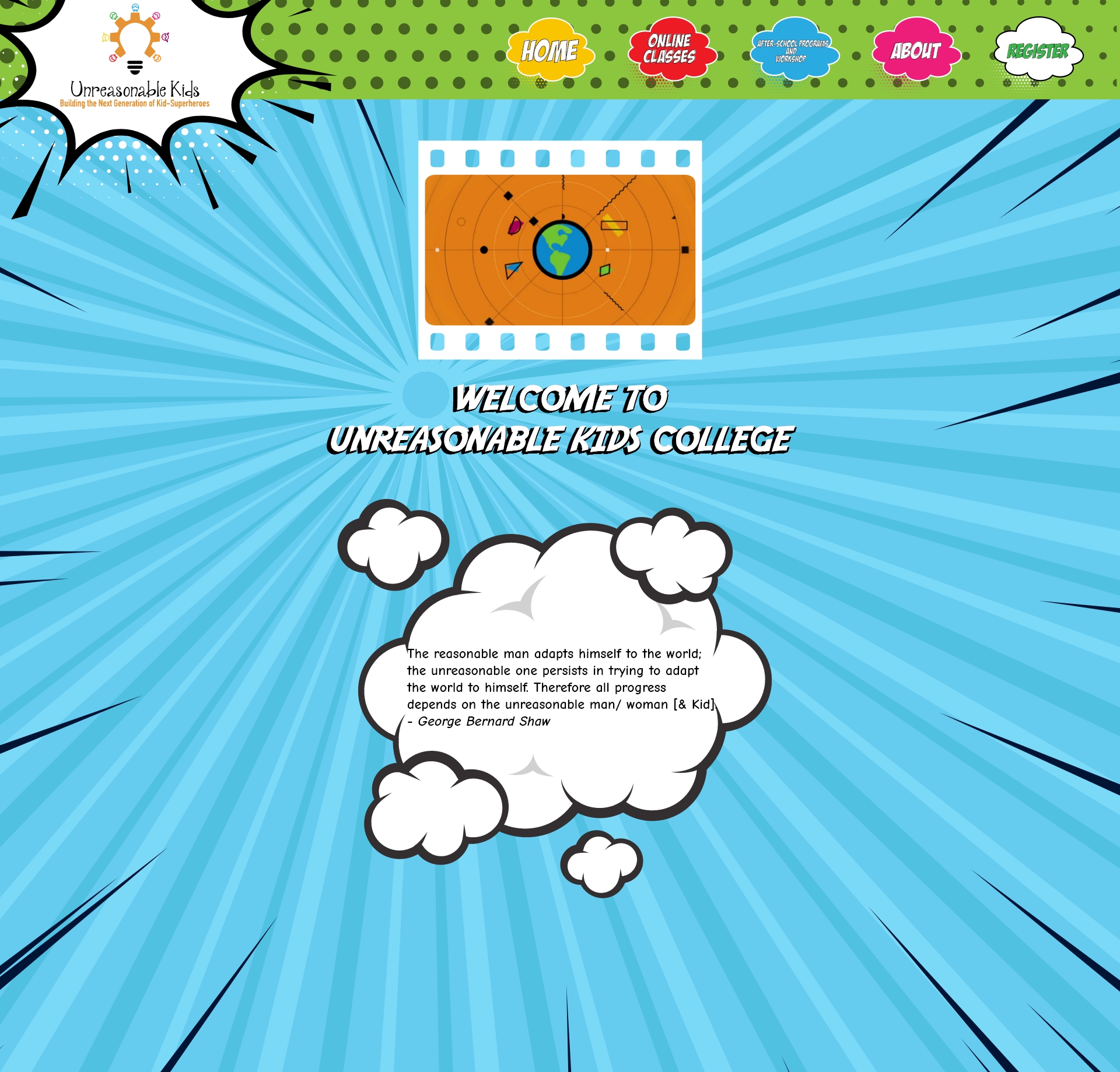 Web Design by Allen Designs for Unreasonable Kids College | Design #25999114