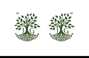 JG (J on one side of tree trunk, G on other side) | Logo Design by Knockout