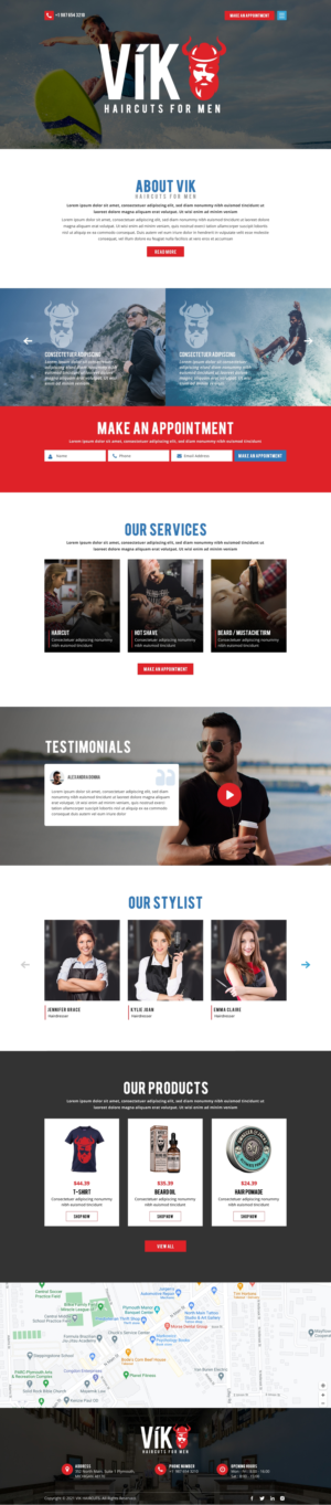 VikHaircuts Website & website development in Wordpress | Web Design by Sbss