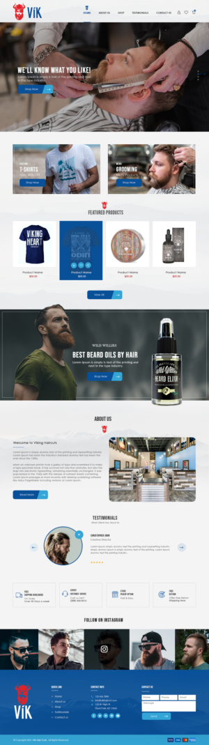 VikHaircuts Website & website development in Wordpress | Web Design by bdesigner9