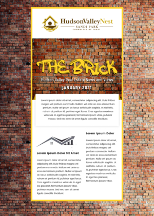 Graphic for The Brick newsletter - Graffiti style font | Graphic Design by Expert Designer